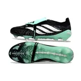 Adidas Predator 26 Elite Tongue Black, White and Green Firm Ground FG Football Boot
