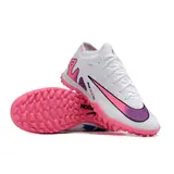 Nike Zoom Mercurial Vapor 15 Elite White Pink and Blue Turf TF Football Boot