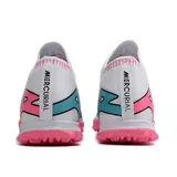 Nike Zoom Mercurial Vapor 15 Elite White Pink and Blue Turf TF Football Boot