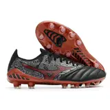 Mizuno Morelia Neo III Elite Sergio Ramos Black Gray and Red Firm Ground FG Football Boots