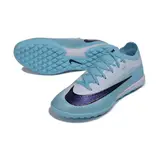 Nike Air Zoom Mercurial Vapor 17 Elite White and Light Blue Turf TF Football Boot