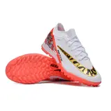 Nike Zoom Mercurial Vapor 15 Elite White Red and Gold Turf TF Kids Football Boot