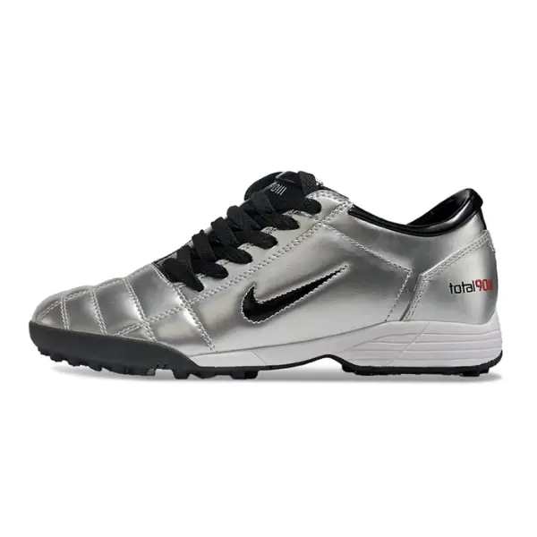 Nike Total 90 III Silver and Black Turf TF Football Boot