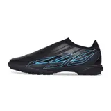 Adidas F50 Hyperfast Laceless Elite Black and Blue Turf TF Football Boot
