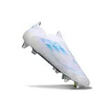 Adidas F50 Elite Laceless White and Light Blue Mixed Studs SG Football Boot