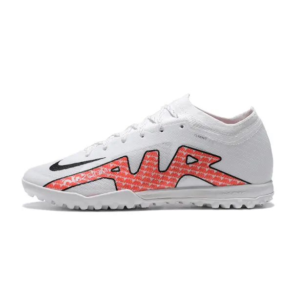Nike Zoom Mercurial Vapor 15 Elite White and Red Turf TF Football Boot