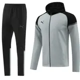 Puma Grey and Black Cold Set Jacket and Pants - Light Grey Hooded