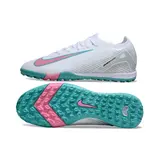 Nike Zoom Mercurial Vapor 16 Elite White Blue and Pink Turf TF Football Boot
