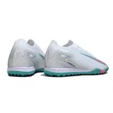 Nike Zoom Mercurial Vapor 16 Elite White Blue and Pink Turf TF Football Boot