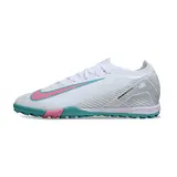 Nike Zoom Mercurial Vapor 16 Elite White Blue and Pink Turf TF Football Boot