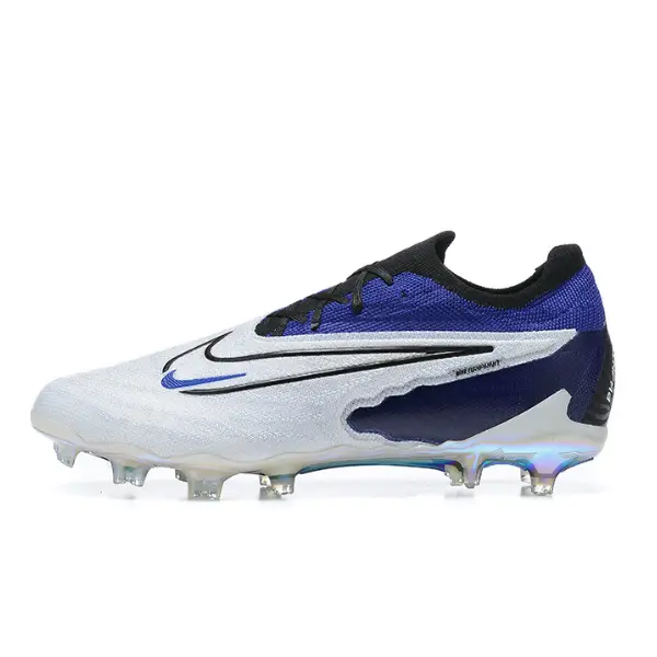 Nike Phantom GX Elite White Blue and Black Firm Ground FG Football Boot