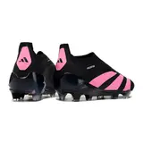 Adidas Predator 30 Elite Laceless Black and Pink Firm Ground FG Football Boot