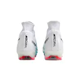 Nike Zoom Mercurial Superfly 9 Elite White Blue and Pink Firm Ground FG Kids Football Boot