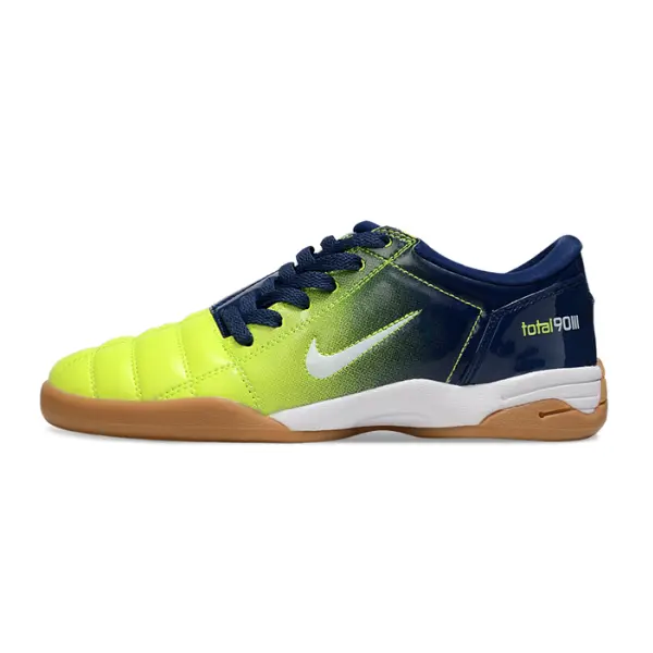 Nike Total 90 III Blue and Green Indoor IC Football Boot