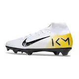 Nike Mercurial Superfly 10 Elite White Mbappe Pack Firm Ground FG Kids Football Boot