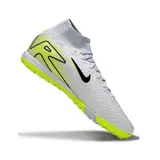 Nike Zoom Mercurial Superfly 10 Elite Kids White and Fluorescent Green Turf TF Football Boot