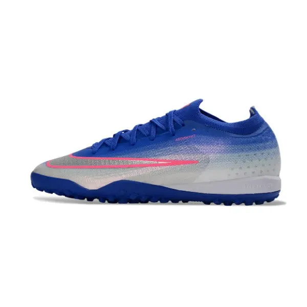 Nike Air Zoom Mercurial Vapor 17 Elite Blue and White Turf TF Kids Football Boot - Blue Sole