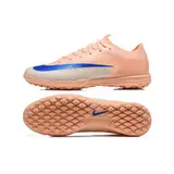 Nike Air Zoom Mercurial Vapor 17 Elite Orange and Blue Turf TF Kids Football Boot - Peach