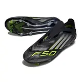Adidas F50 Elite Laceless Black and White Firm Ground FG Football Boot - Black/Volt