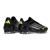 Adidas F50 Elite Laceless Black and White Firm Ground FG Football Boot - Black/Volt