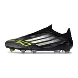 Adidas F50 Elite Laceless Black and White Firm Ground FG Football Boot - Black/Volt