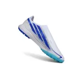 Adidas F50 Hyperfast Laceless Elite White and Blue World Cup Turf TF Football Boot