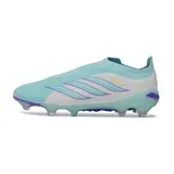 Adidas Predator 26 Elite Laceless Light Blue Firm Ground FG Football Boot - Aqua