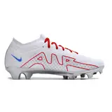 Nike Zoom Mercurial Vapor 15 Elite White Red and Silver Firm Ground FG Kids Football Boot