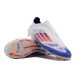 Adidas F50 Elite Laceless Green and Blue Firm Ground FG Kids Football Boot