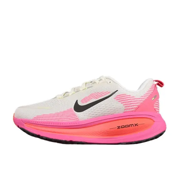 Nike Air Zoom Vomero 18 White and Pink Running Shoes - Hot Pink/Orange