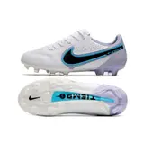 Nike Tiempo Legend 9 Elite White and Light Blue Firm Ground FG Football Boot