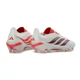 Adidas Predator 26 Elite White and Orange Firm Ground FG Football Boot - White/Maroon