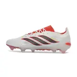 Adidas Predator 26 Elite White and Orange Firm Ground FG Football Boot - White/Maroon