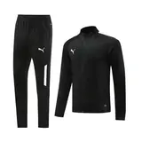Puma Black Cold Set Jacket and Pants - White Stripe