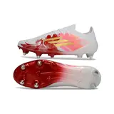 Adidas F50 Primeknit Elite White, Golden and Red Mixed Studs SG Football Boot