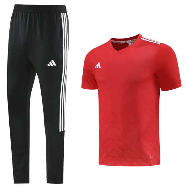 Adidas Red Training Set T-Shirt and Pants - Solid Red