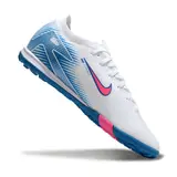 Nike Zoom Mercurial Vapor 16 Elite White Light Blue and Pink Turf TF Football Boot