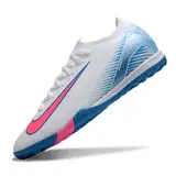 Nike Zoom Mercurial Vapor 16 Elite White Light Blue and Pink Turf TF Football Boot