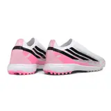 Adidas F50 Hyperfast Laceless Elite White and Light Pink Turf TF Football Boot