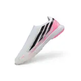 Adidas F50 Hyperfast Laceless Elite White and Light Pink Turf TF Football Boot