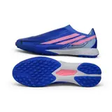Adidas F50 Hyperfast Laceless Elite Blue, White and Pink Turf TF Football Boot