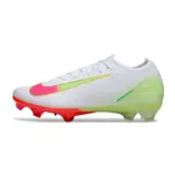 Nike Air Zoom Mercurial Vapor 16 Elite White Pink and Green Firm Ground FG Football Boot