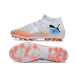 Puma Future 8 White Orange and Blue Artificial Ground AG Football Boot