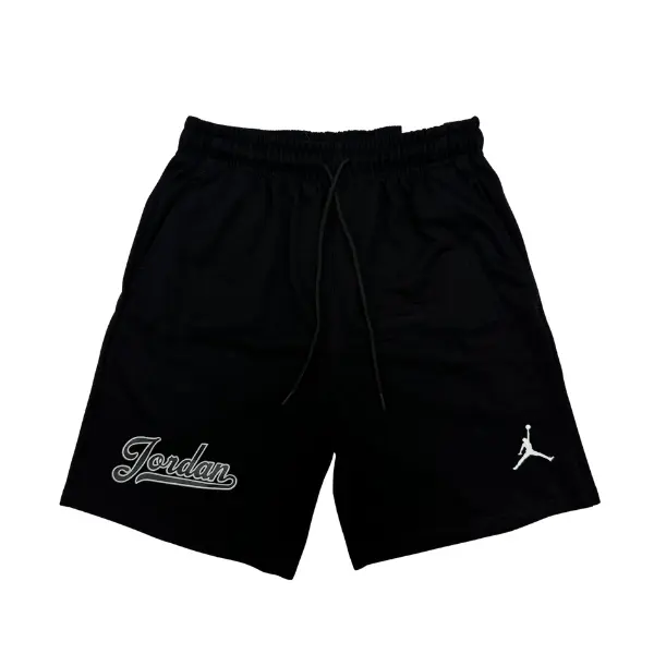 Jordan Black Shorts - Script Print