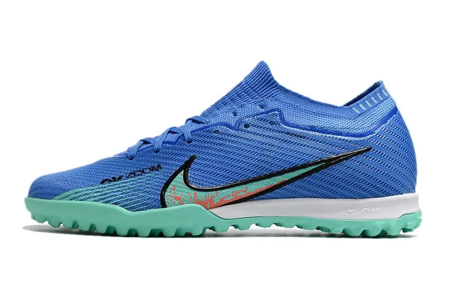 Nike Zoom Mercurial Vapor 15 Elite Blue and Green Turf TF Football Boot