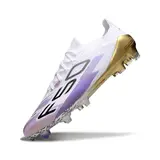 Adidas F50 Primeknit Elite White Purple and Gold Firm Ground FG Football Boot