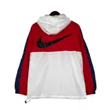 Nike Red and White Windbreaker Jacket