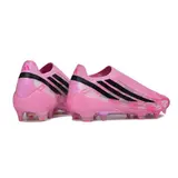 Adidas F50 Hyperfast Laceless Elite Pink Firm Ground FG Football Boot - Light Pink