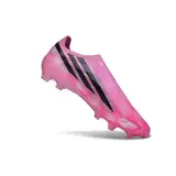 Adidas F50 Hyperfast Laceless Elite Pink Firm Ground FG Football Boot - Light Pink