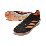 Adidas Predator 26 Elite Laceless Black and Orange Firm Ground FG Football Boot
